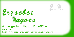 erzsebet magocs business card